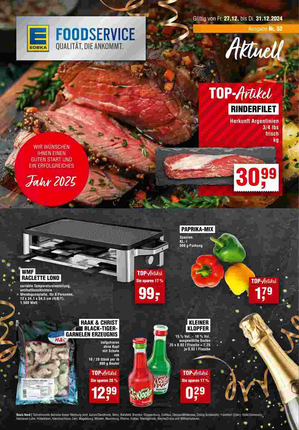 EDEKA Foodservice Prospekt (ab 26.12.2024) zum Blättern - Seite 1