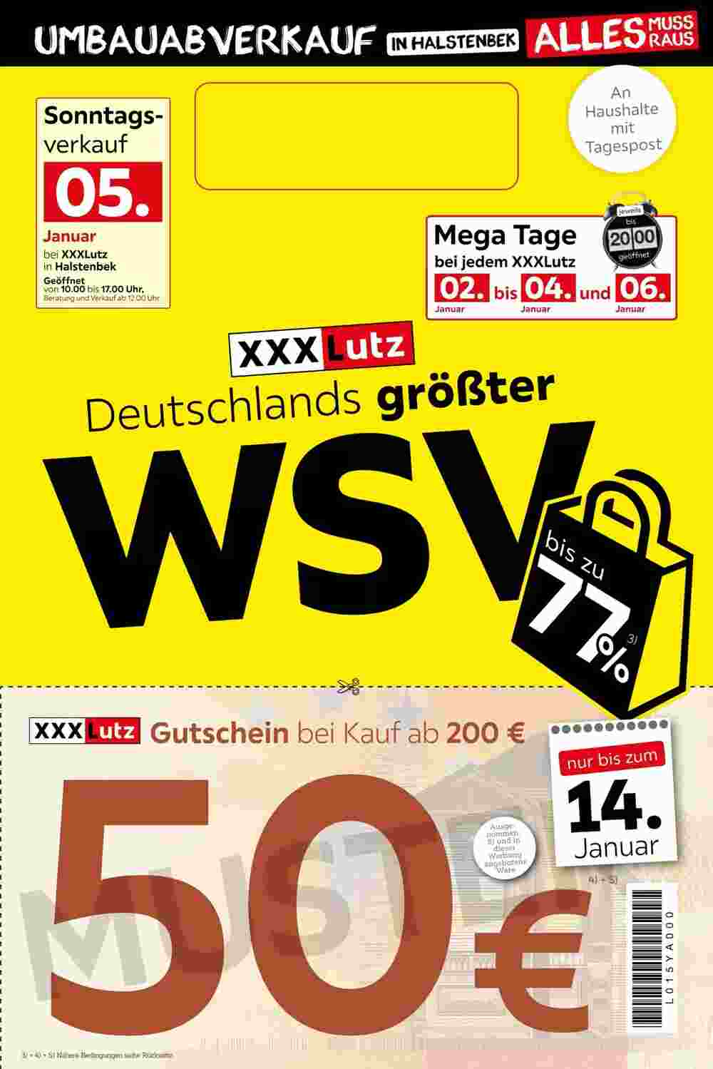 XXXLutz Prospekt (ab 27.12.2024) zum Blättern - Seite 1