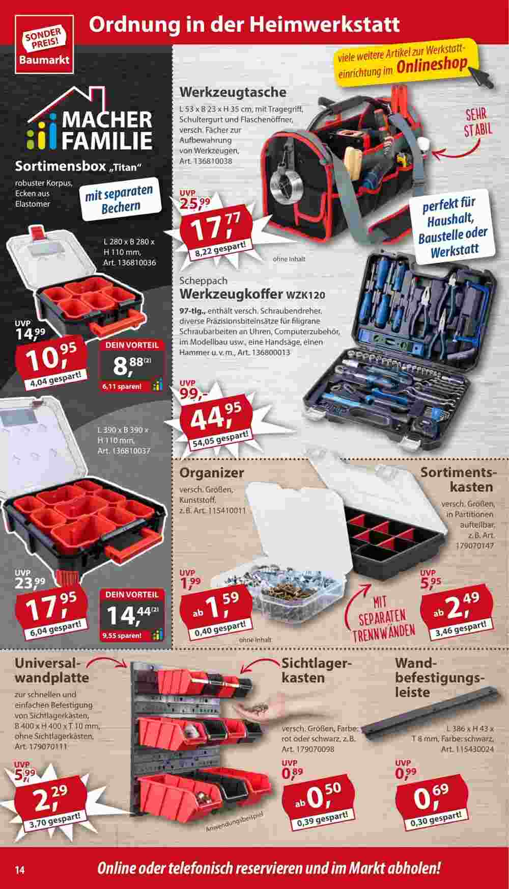 Sonderpreis Baumarkt Prospekt (ab 28.12.2024) zum Blättern - Seite 14