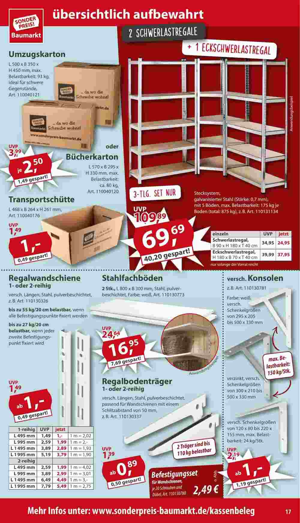 Sonderpreis Baumarkt Prospekt (ab 28.12.2024) zum Blättern - Seite 17