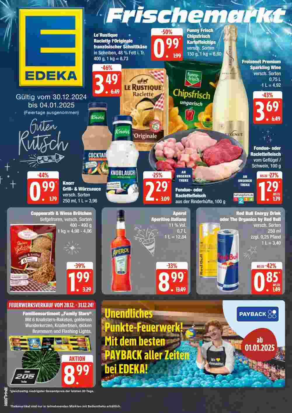 Edeka Frischemarkt Prospekt (ab 30.12.2024) zum Blättern - Seite 1