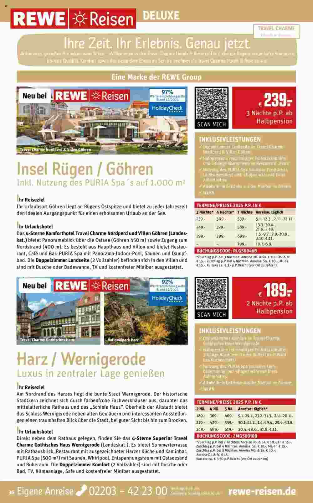 REWE Reisen Prospekt (ab 01.01.2025) zum Blättern - Seite 36