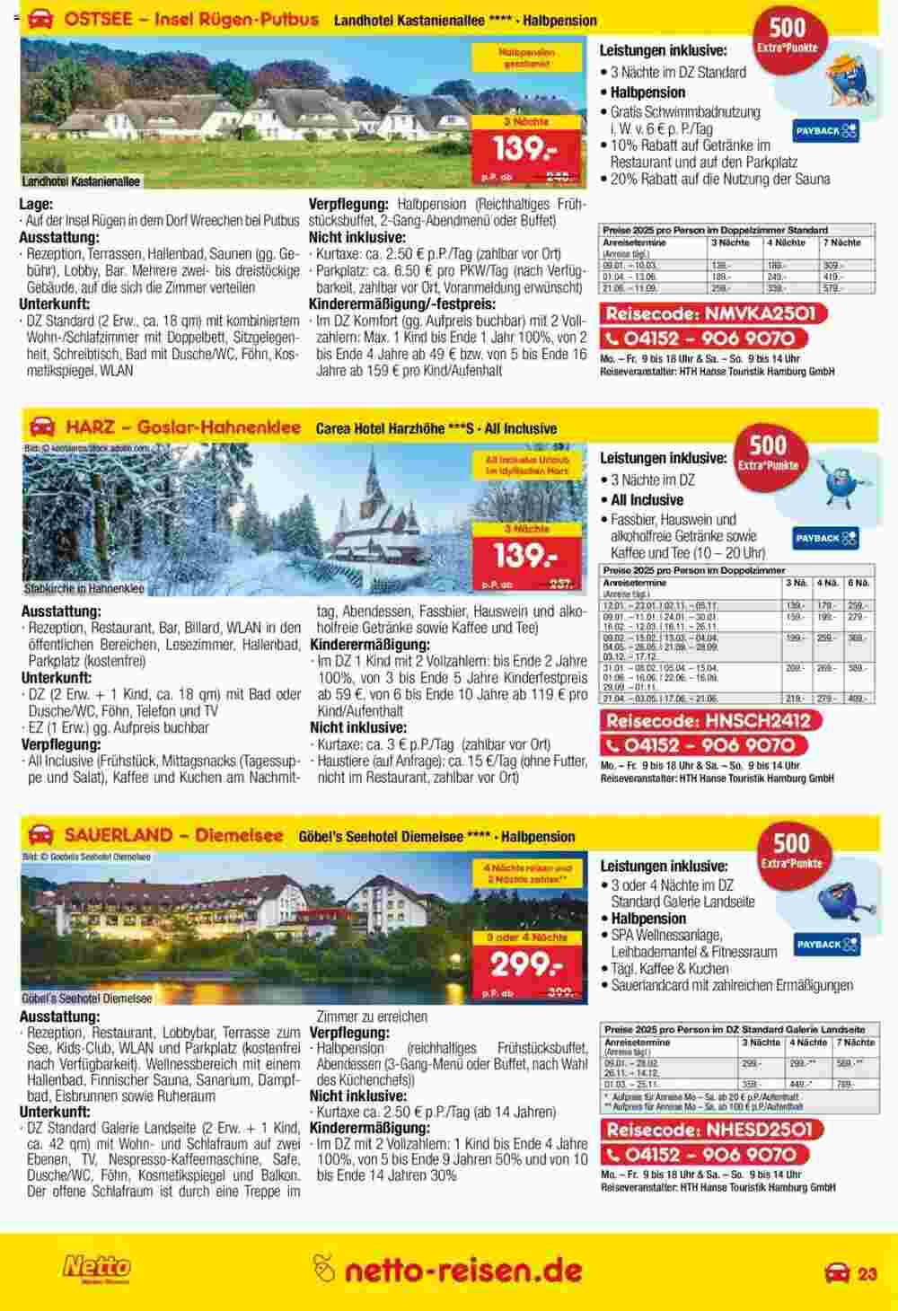 Netto Reisen Prospekt (ab 01.01.2025) zum Blättern - Seite 23