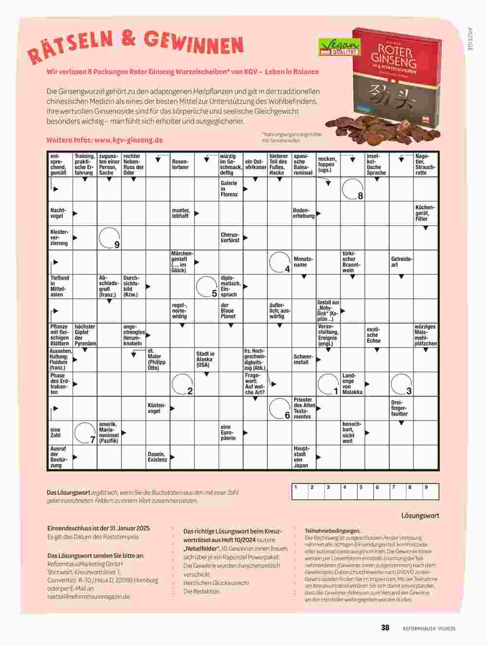 Reformhaus Ebken Prospekt (ab 01.01.2025) zum Blättern - Seite 38