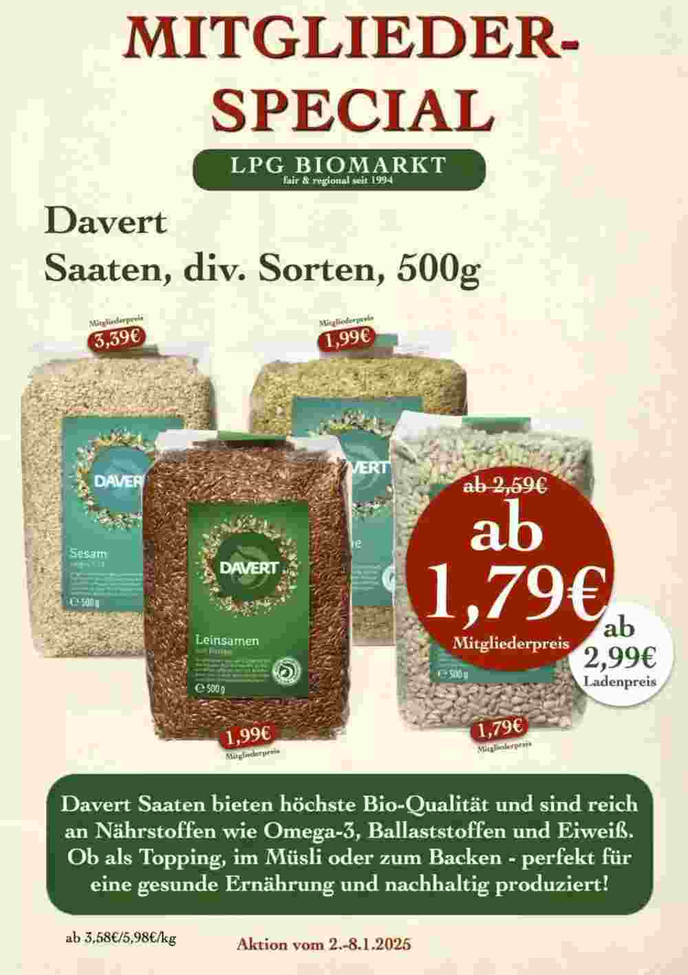 LPG Biomarkt Prospekt (ab 02.01.2025) zum Blättern - Seite 1