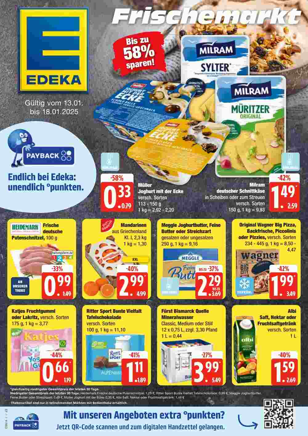 Edeka Frischemarkt Prospekt (ab 13.01.2025) zum Blättern - Seite 1