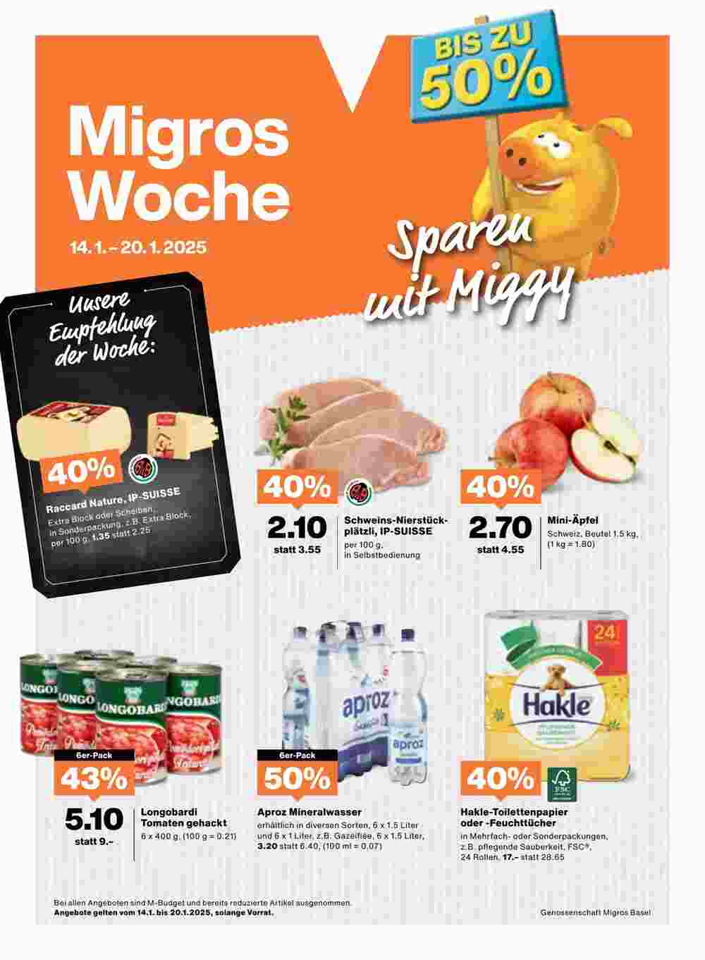 Migros Prospekt (ab 14.01.2025) zum Blättern - Seite 1