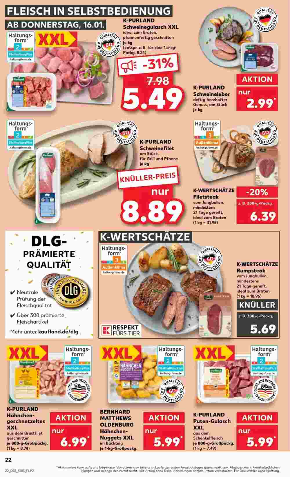 Kaufland Prospekt (ab 16.01.2025) zum Blättern - Seite 22