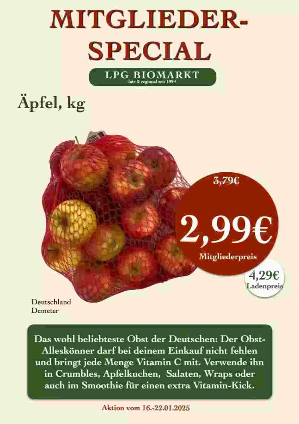 LPG Biomarkt Prospekt (ab 16.01.2025) zum Blättern - Seite 1