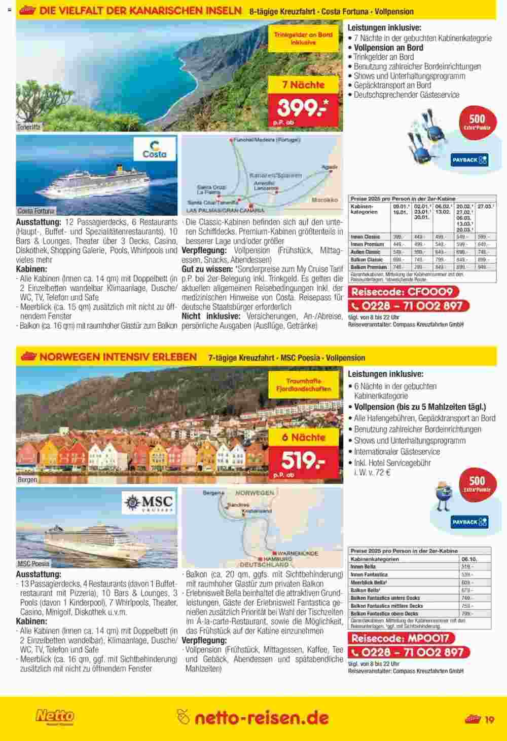 Netto Reisen Prospekt (ab 01.02.2025) zum Blättern - Seite 19