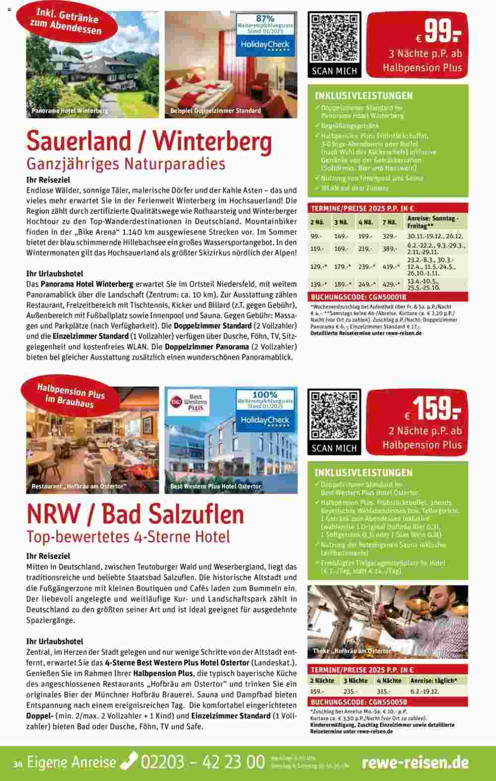 REWE Reisen Prospekt (ab 01.02.2025) zum Blättern - Seite 34