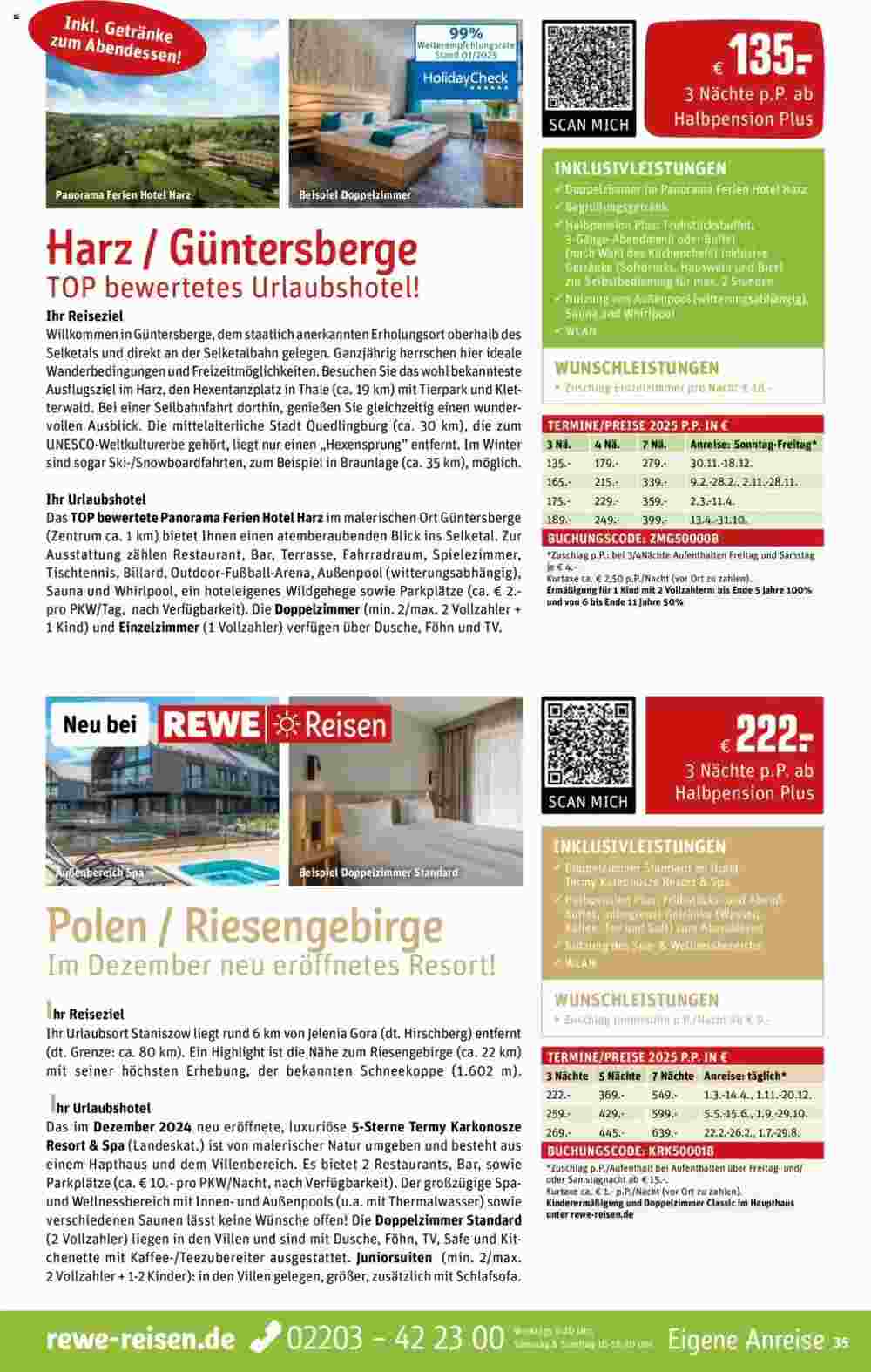 REWE Reisen Prospekt (ab 01.02.2025) zum Blättern - Seite 35