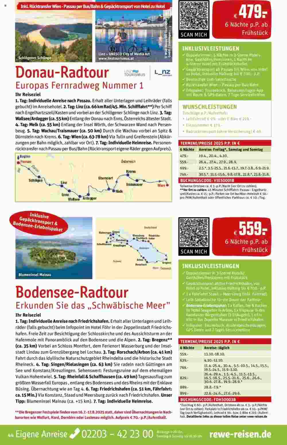 REWE Reisen Prospekt (ab 01.02.2025) zum Blättern - Seite 44