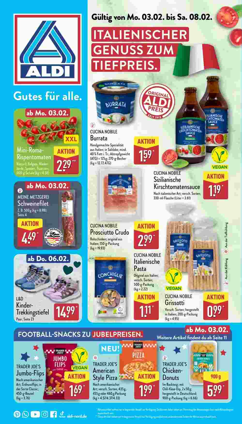 Aldi Nord Prospekt (ab 03.02.2025) zum Blättern - Seite 1