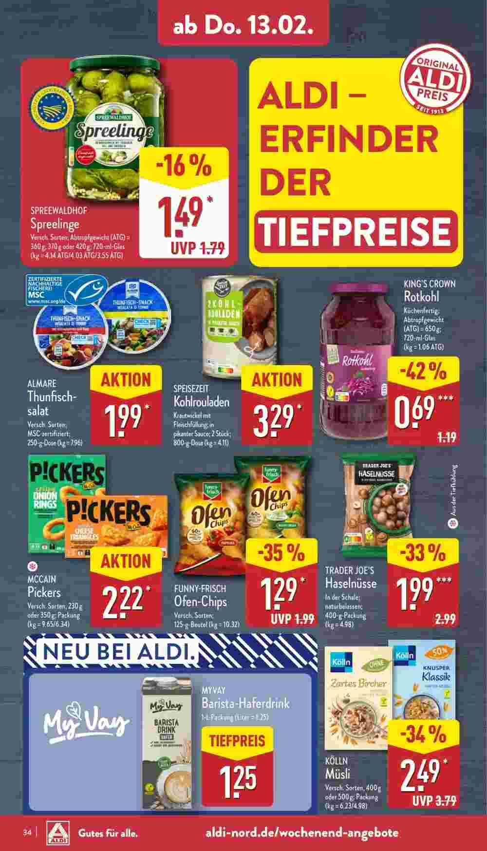 Aldi Nord Prospekt (ab 10.02.2025) zum Blättern - Seite 34