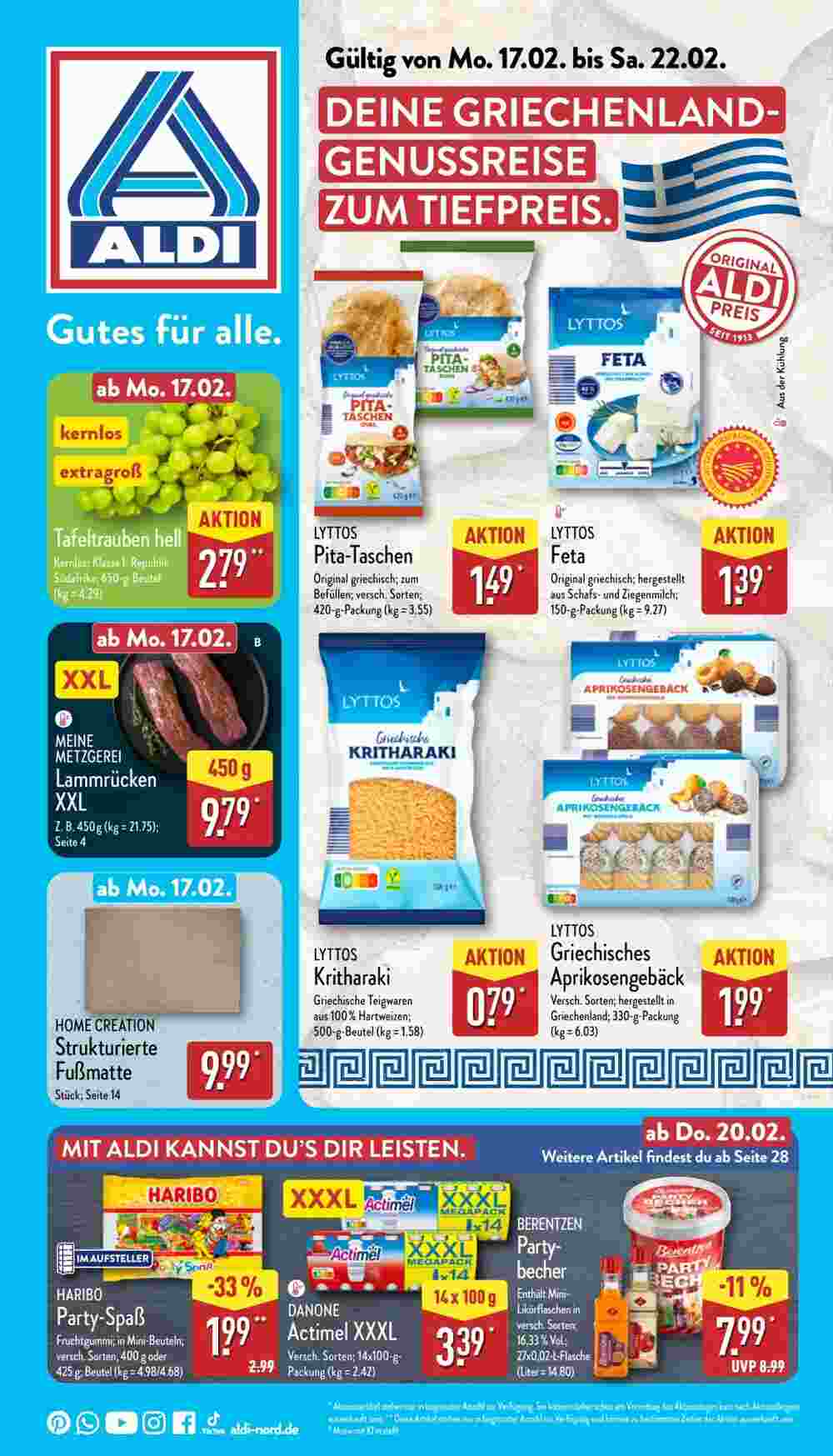 Aldi Nord Prospekt (ab 17.02.2025) zum Blättern - Seite 1