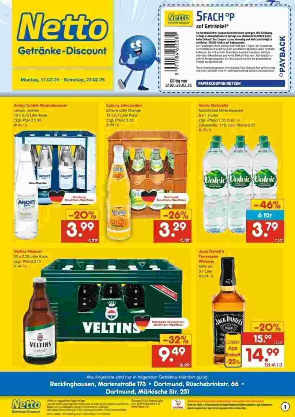 Netto Getränke Discount Prospekt (ab 17.02.2025) zum Blättern - Seite 1