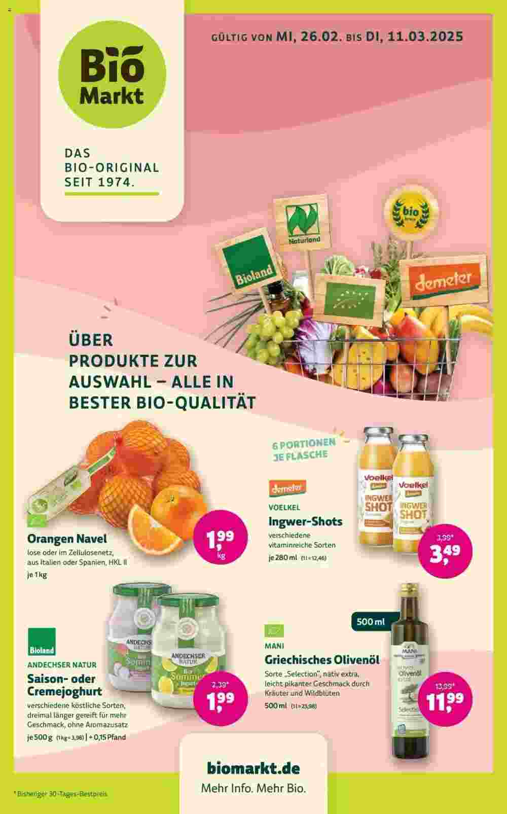 Biomarkt Prospekt (ab 26.02.2025) zum Blättern - Seite 1