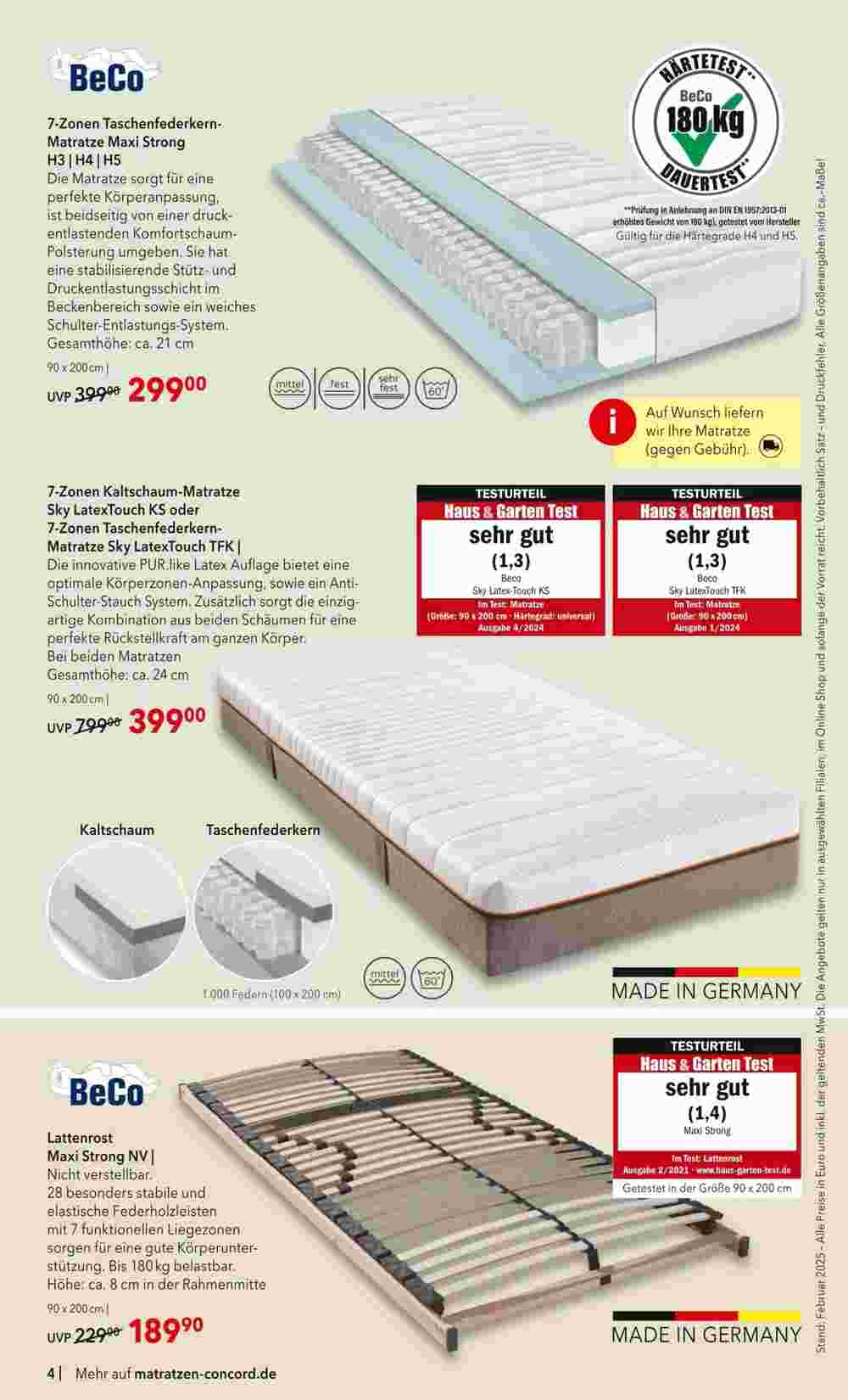 Matratzen Concord Prospekt (ab 26.02.2025) zum Blättern - Seite 4