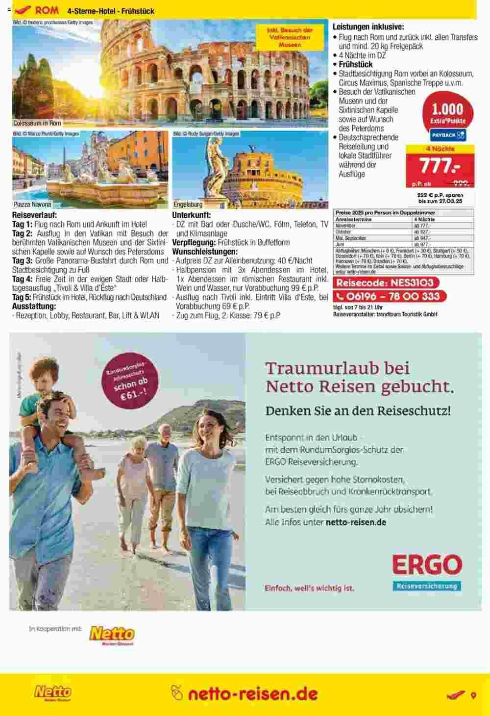 Netto Reisen Prospekt (ab 01.03.2025) zum Blättern - Seite 9