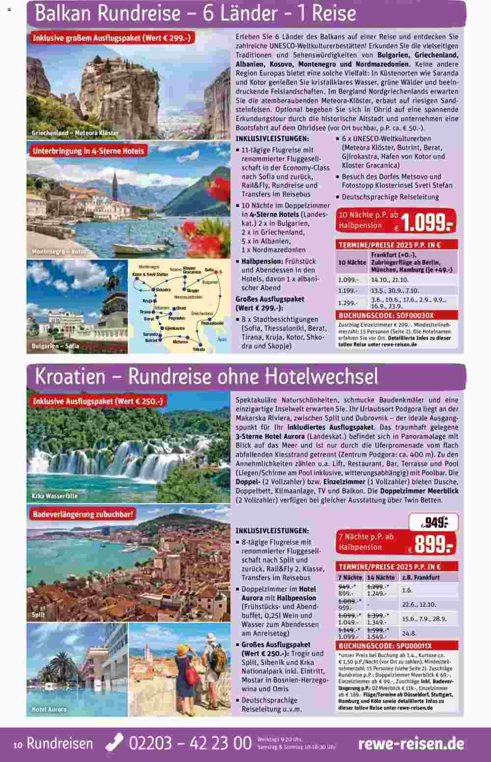 REWE Reisen Prospekt (ab 01.03.2025) zum Blättern - Seite 10