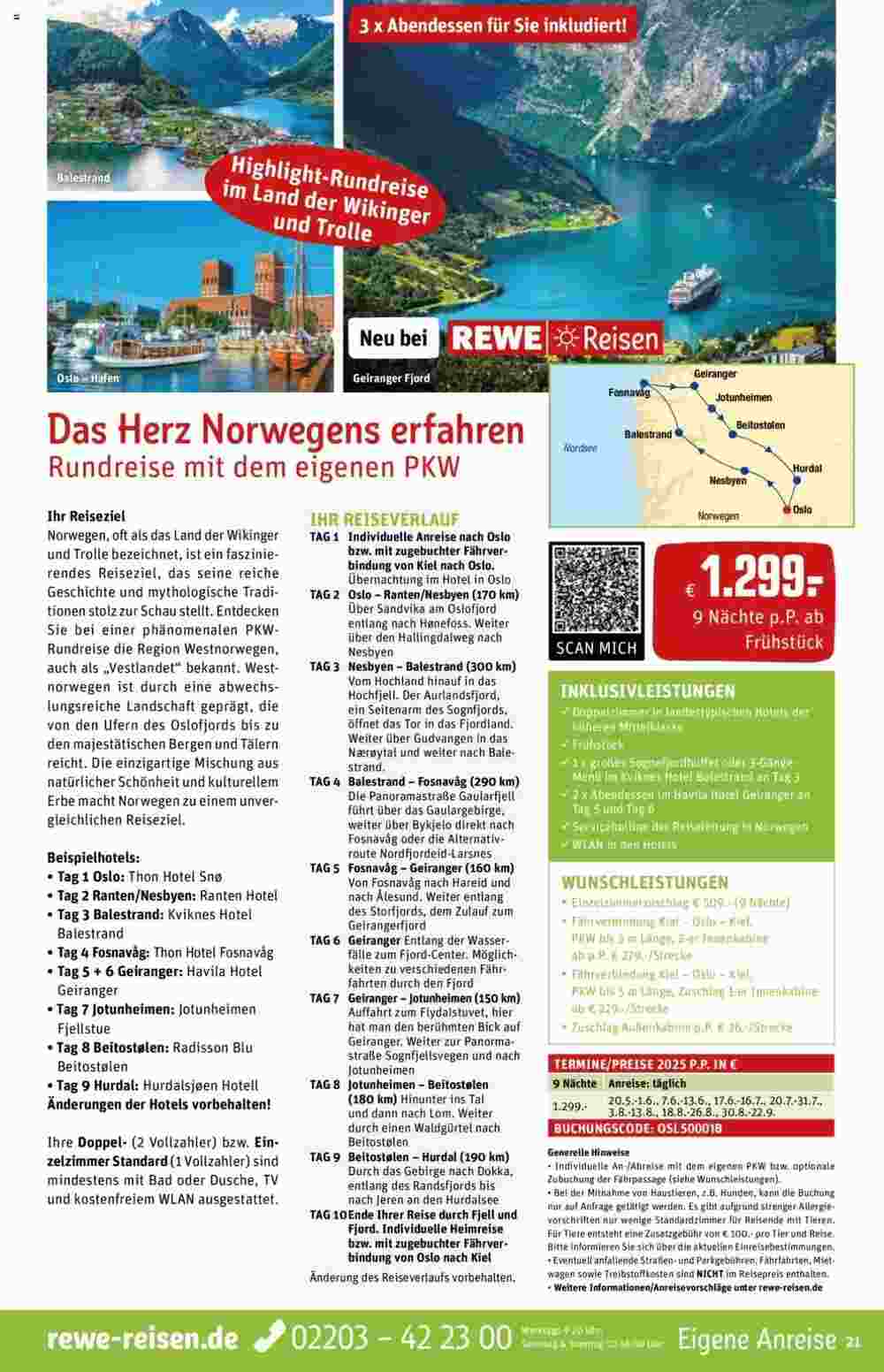 REWE Reisen Prospekt (ab 01.03.2025) zum Blättern - Seite 21