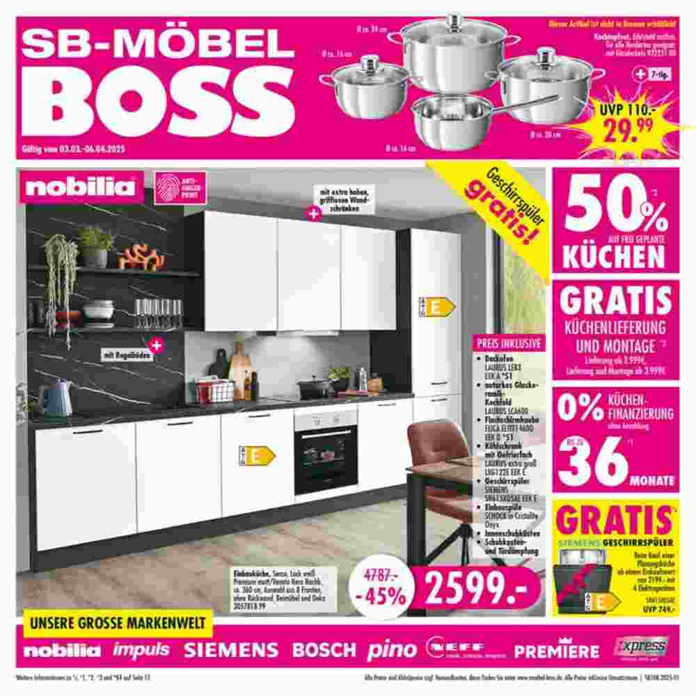 Möbel Boss Prospekt (ab 03.03.2025) zum Blättern - Seite 1