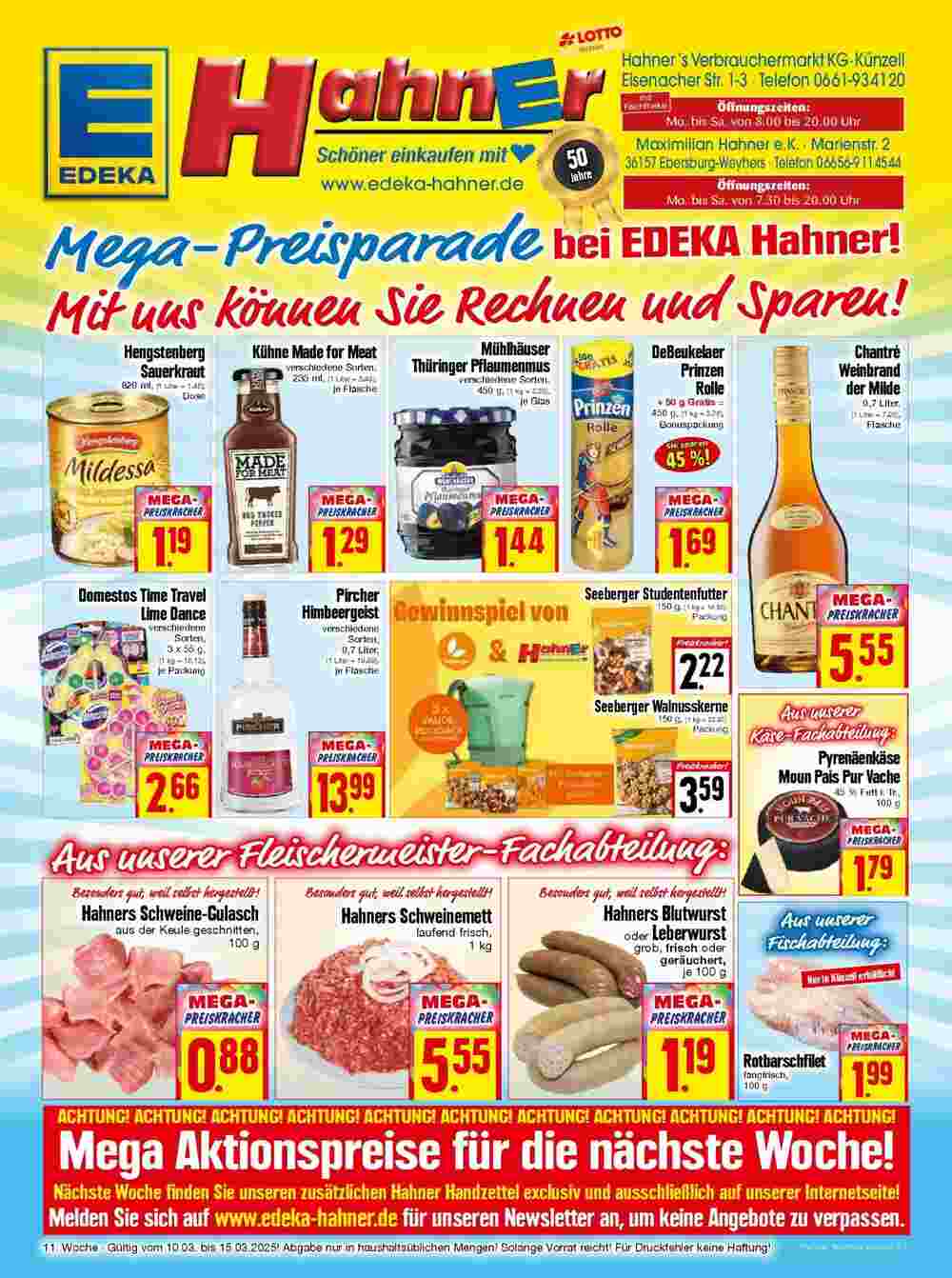 EDEKA Hahner Prospekt (ab 09.03.2025) zum Blättern - Seite 1