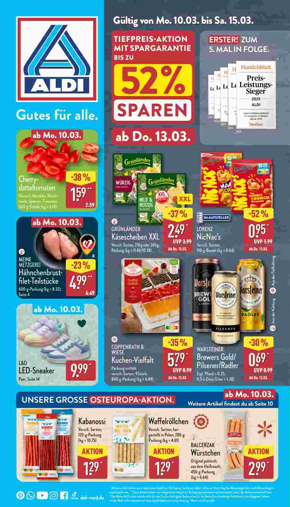 Aldi Nord Prospekt (ab 10.03.2025) zum Blättern - Seite 1