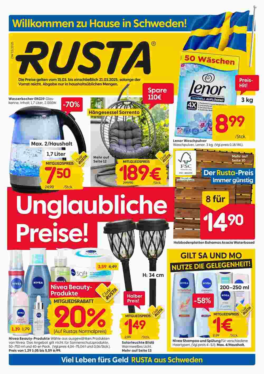 Rusta Prospekt (ab 15.03.2025) zum Blättern - Seite 1