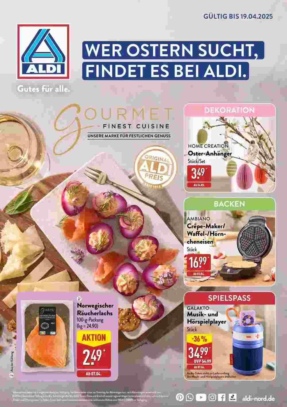 Aldi Nord Prospekt (ab 16.03.2025) zum Blättern - Seite 1