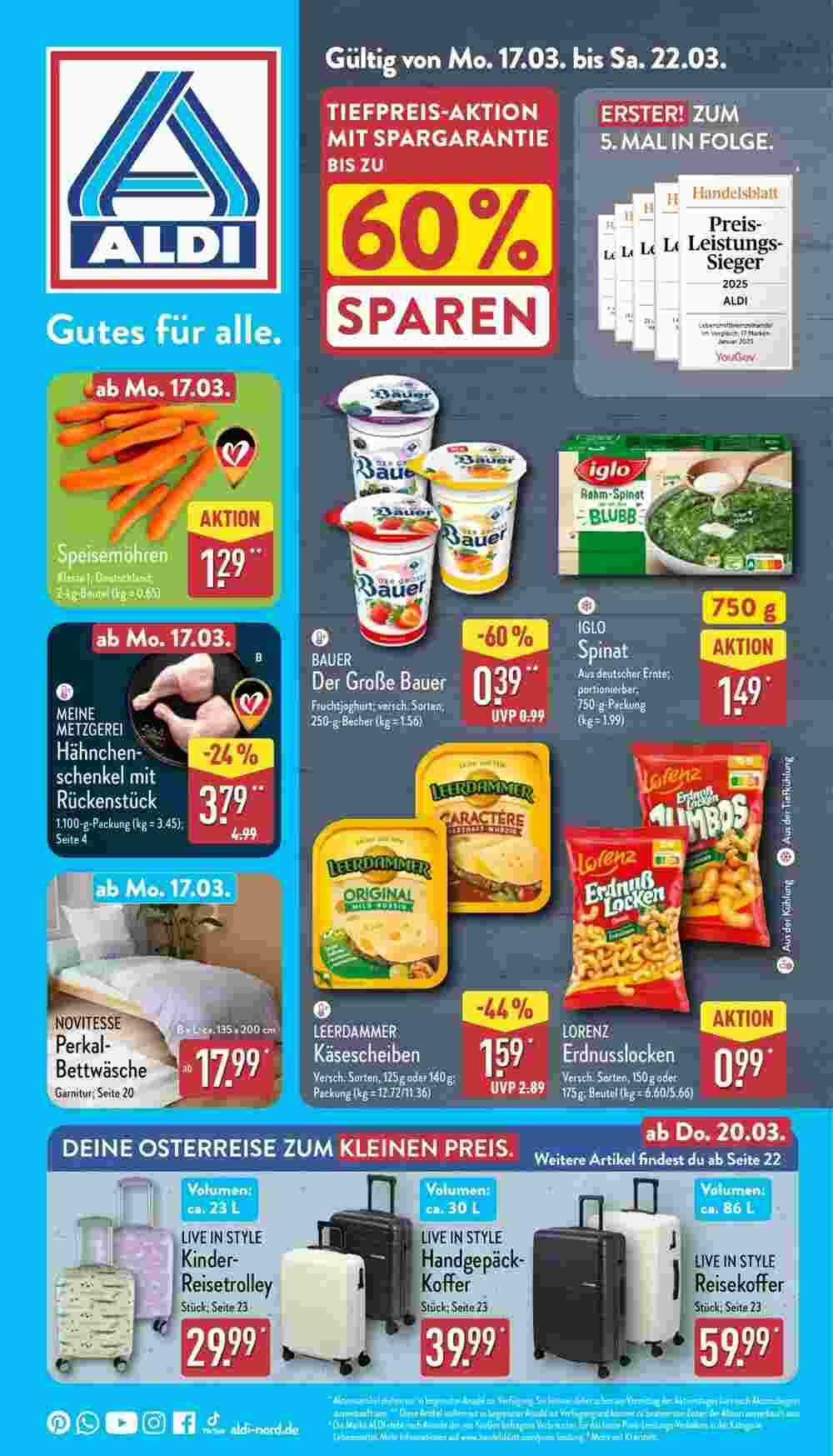 Aldi Nord Prospekt (ab 17.03.2025) zum Blättern - Seite 1