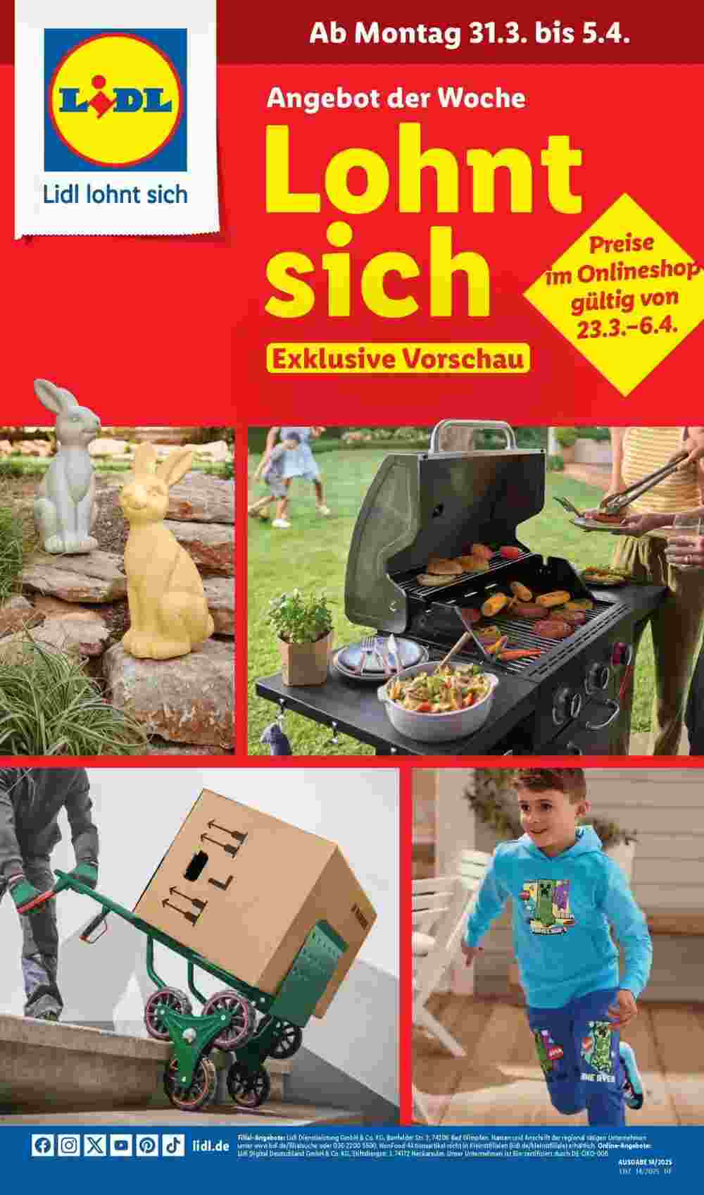 Lidl Prospekt (ab 31.03.2025) zum Blättern - Seite 1