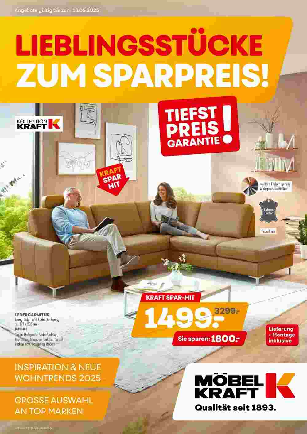Möbel Kraft Prospekt (ab 15.04.2025) zum Blättern - Seite 1