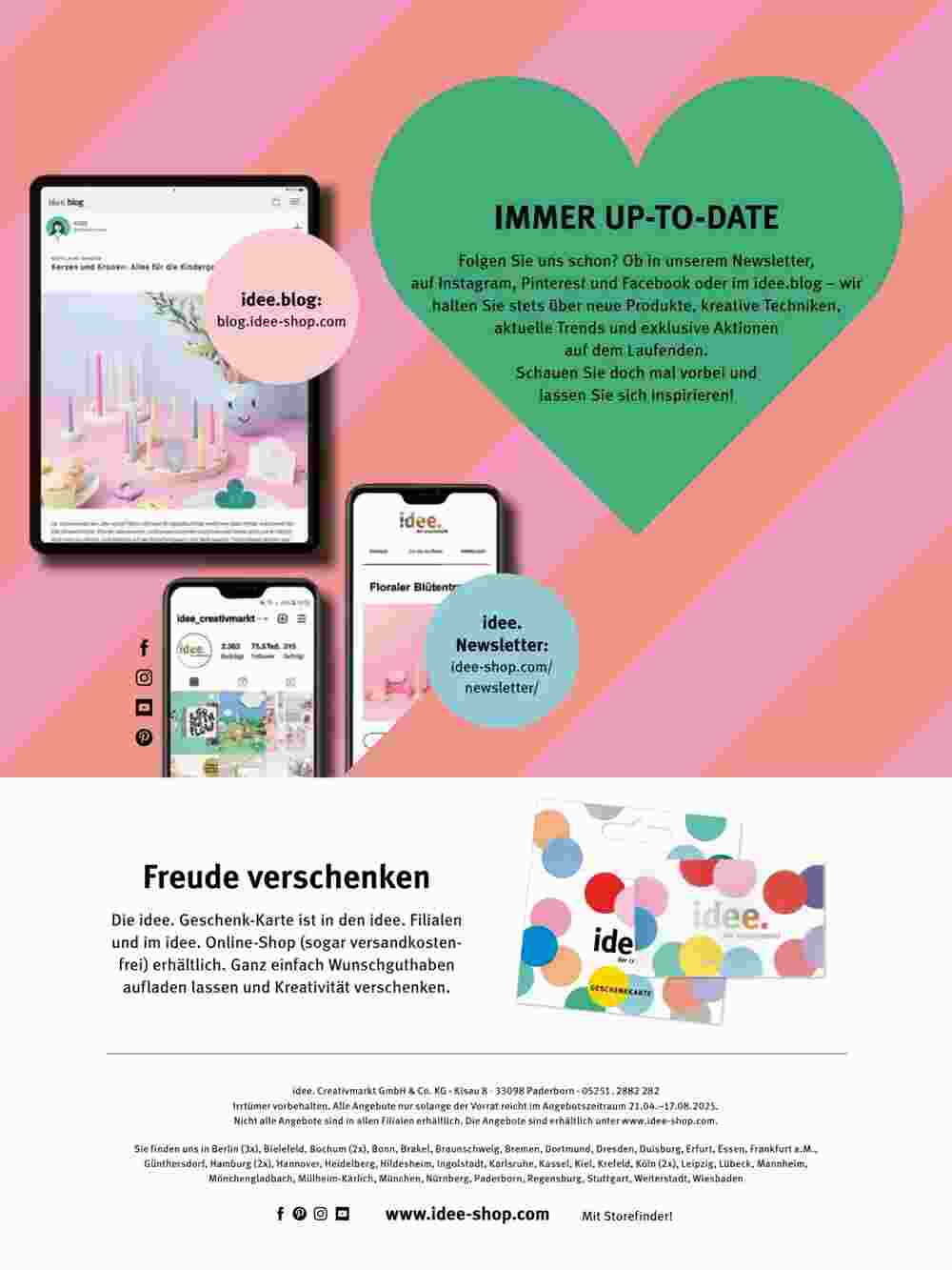 Idee Creativmarkt Prospekt (ab 21.04.2025) zum Blättern - Seite 16