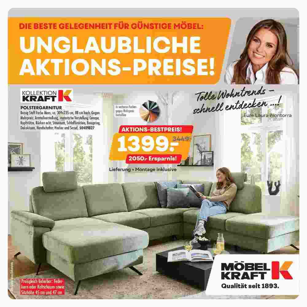 Möbel Kraft Prospekt (ab 22.04.2025) zum Blättern - Seite 1