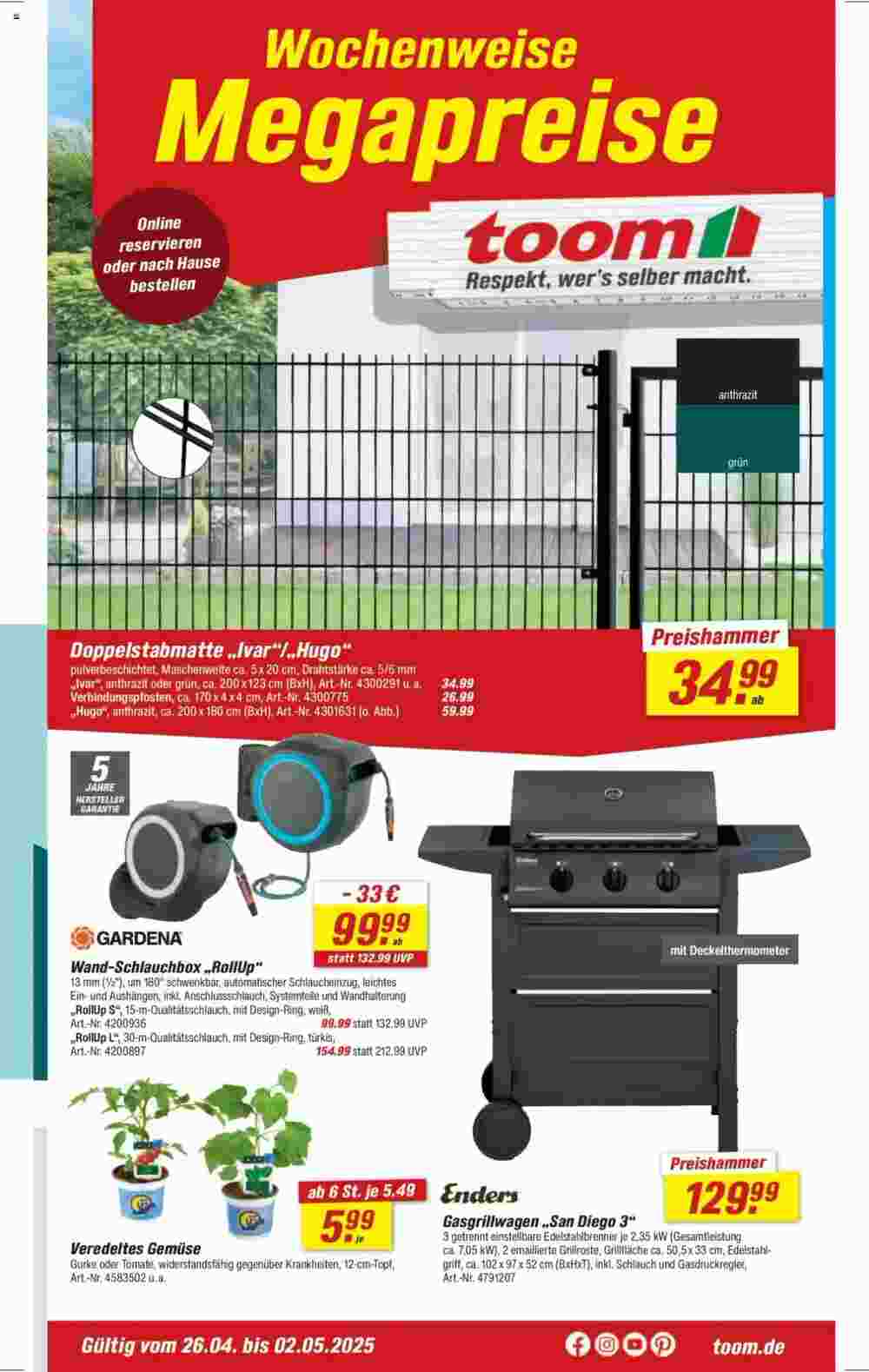 toom Baumarkt Prospekt (ab 26.04.2025) zum Blättern - Seite 1