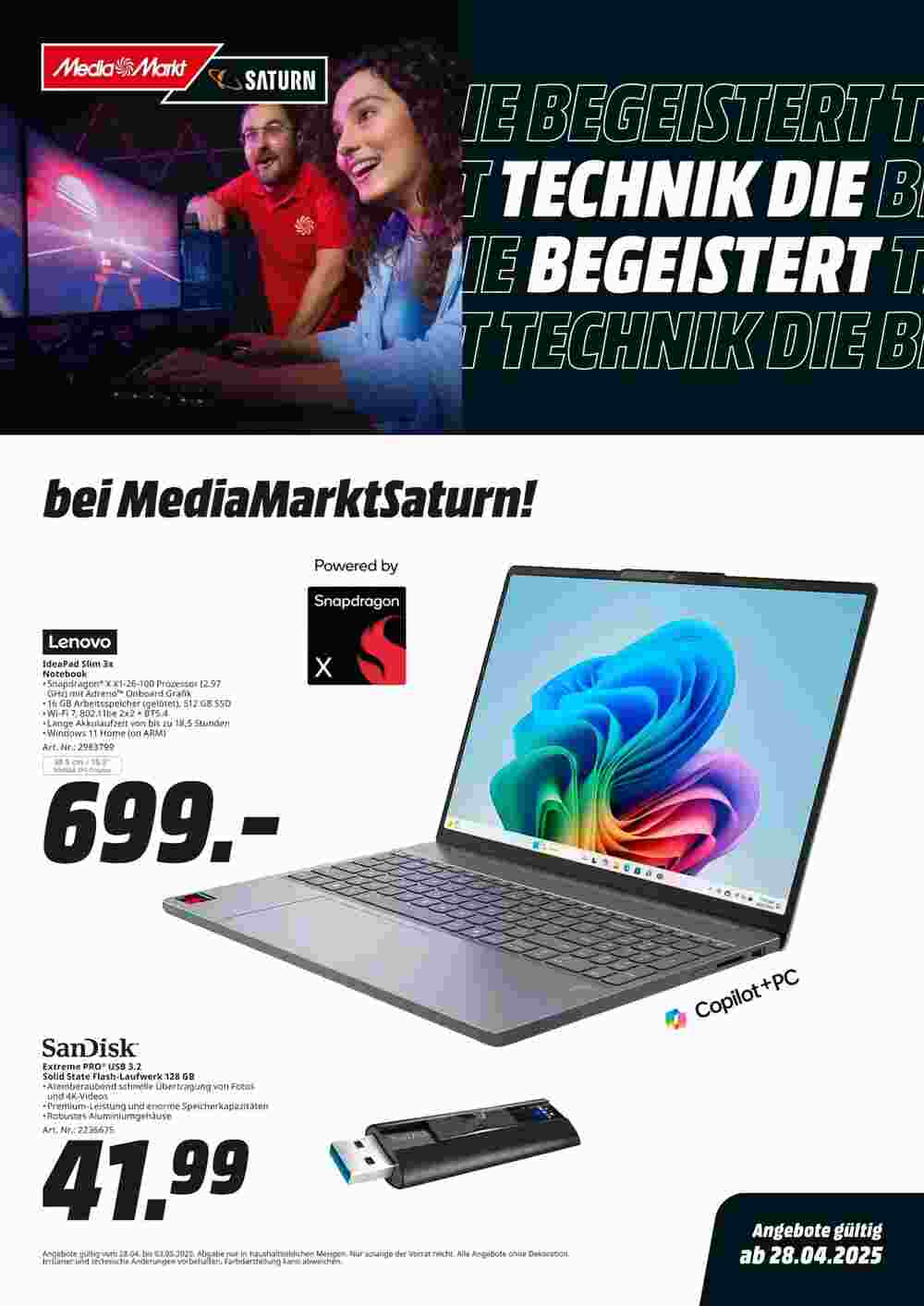 MediaMarkt Prospekt (ab 28.04.2025) zum Blättern - Seite 1