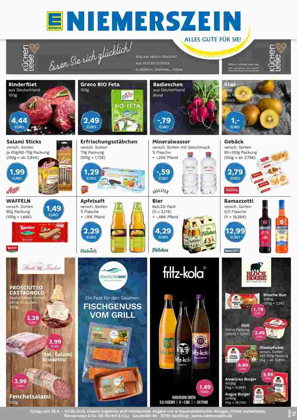 Edeka Niemerszein Prospekt (ab 28.04.2025) zum Blättern - Seite 1