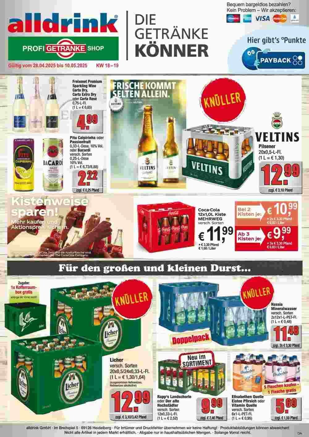 Profi Getränke Prospekt (ab 28.04.2025) zum Blättern - Seite 1