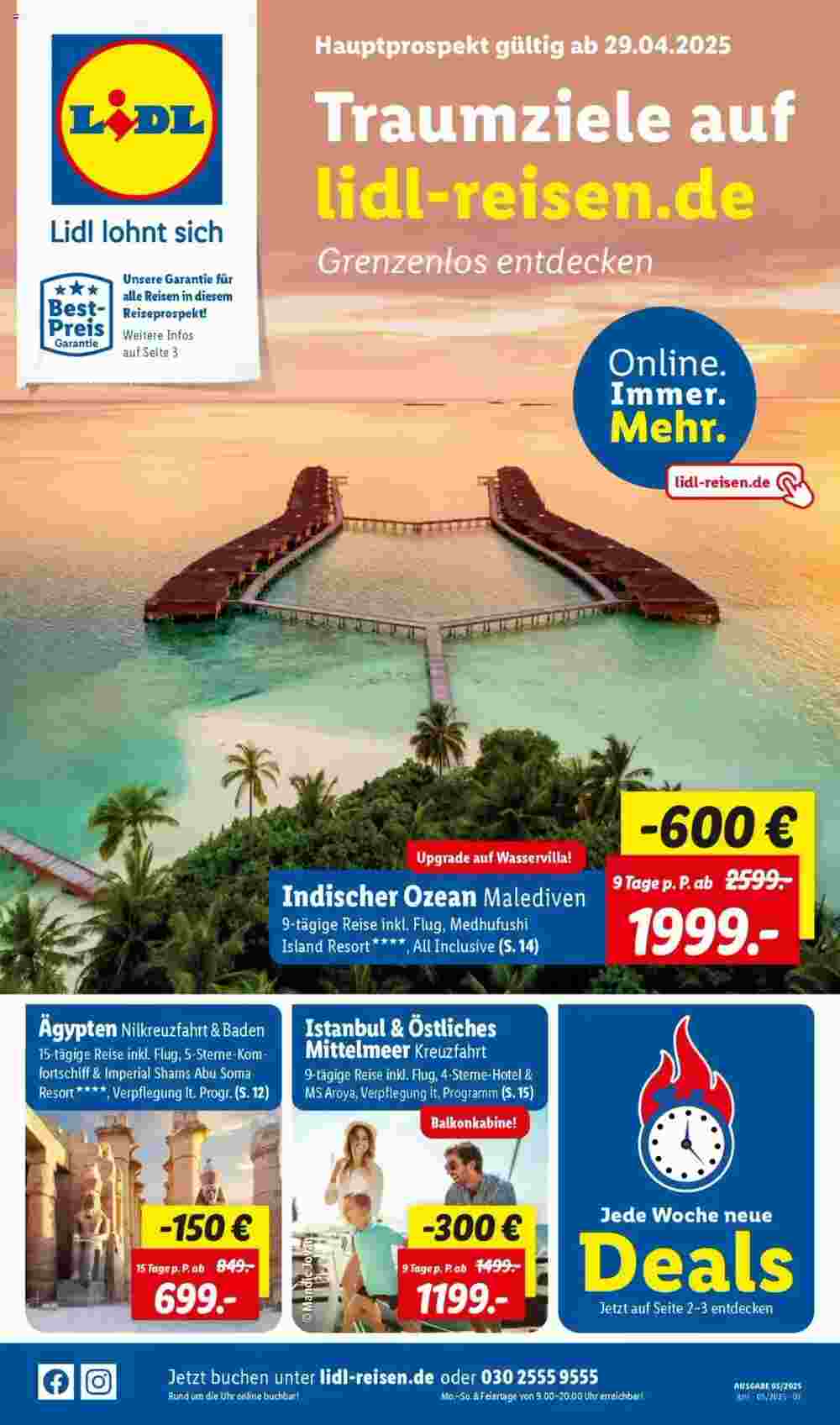 Lidl Reisen Prospekt (ab 29.04.2025) zum Blättern - Seite 1