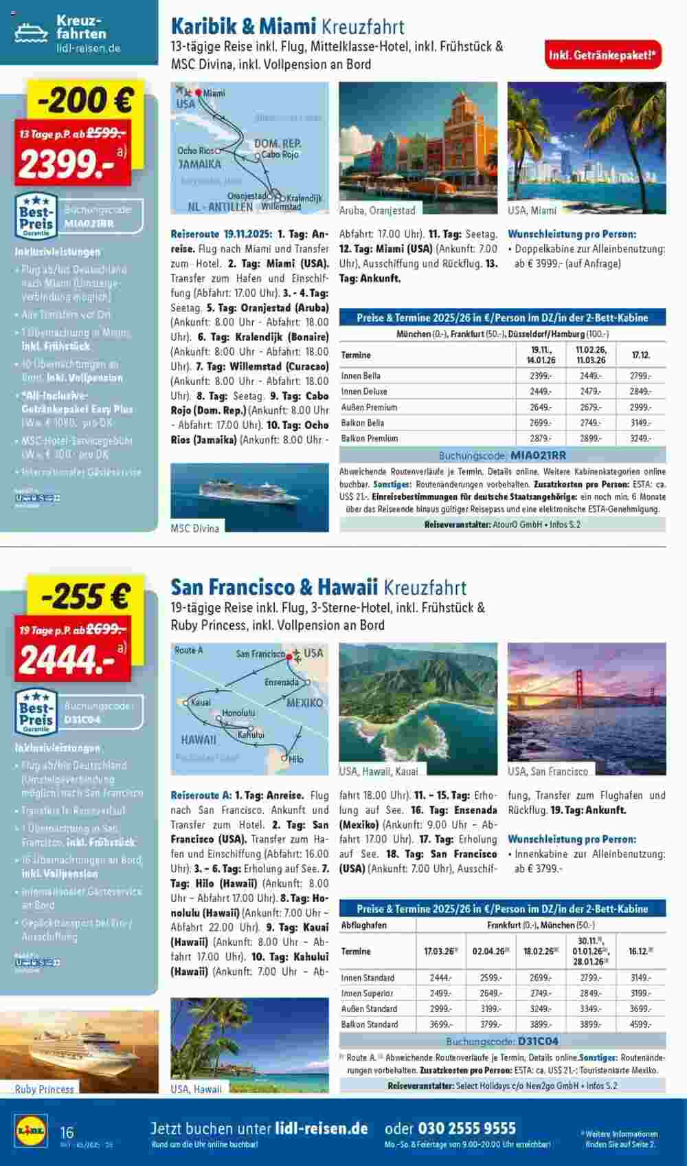Lidl Reisen Prospekt (ab 29.04.2025) zum Blättern - Seite 16