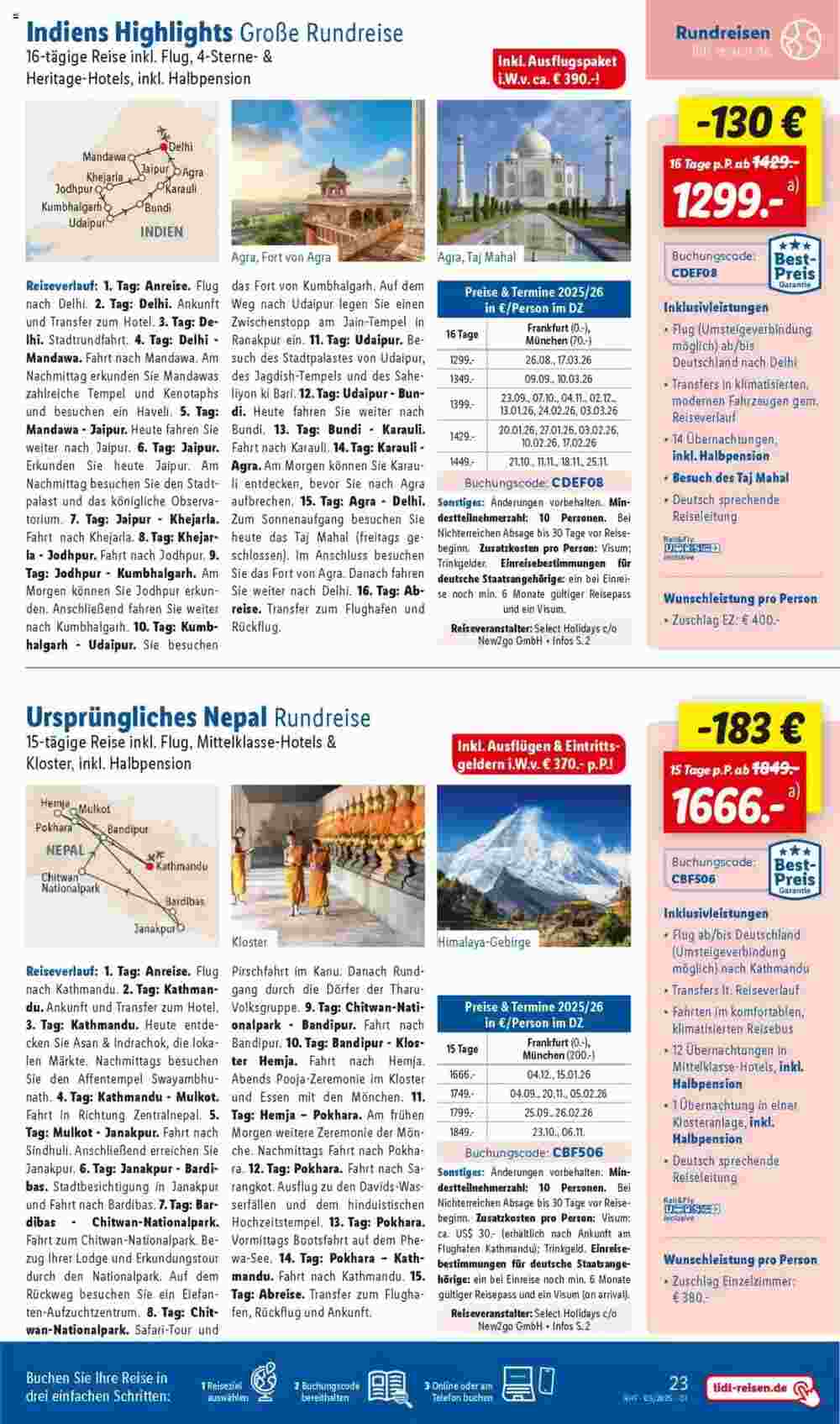Lidl Reisen Prospekt (ab 29.04.2025) zum Blättern - Seite 23