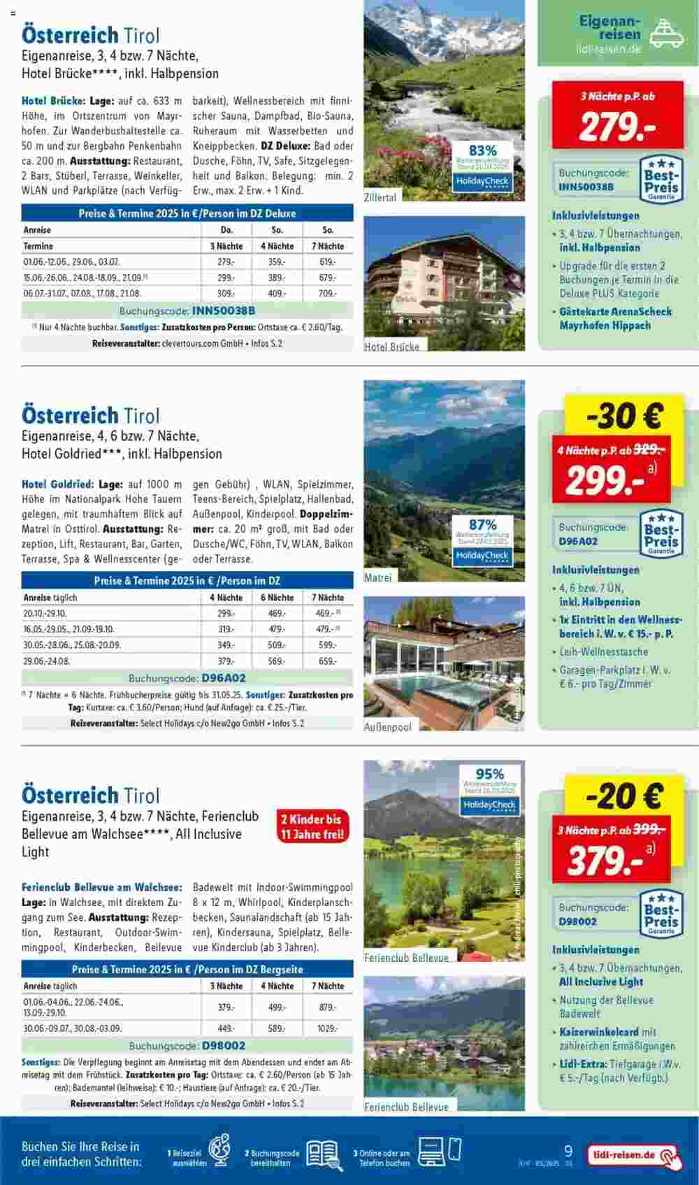 Lidl Reisen Prospekt (ab 29.04.2025) zum Blättern - Seite 9