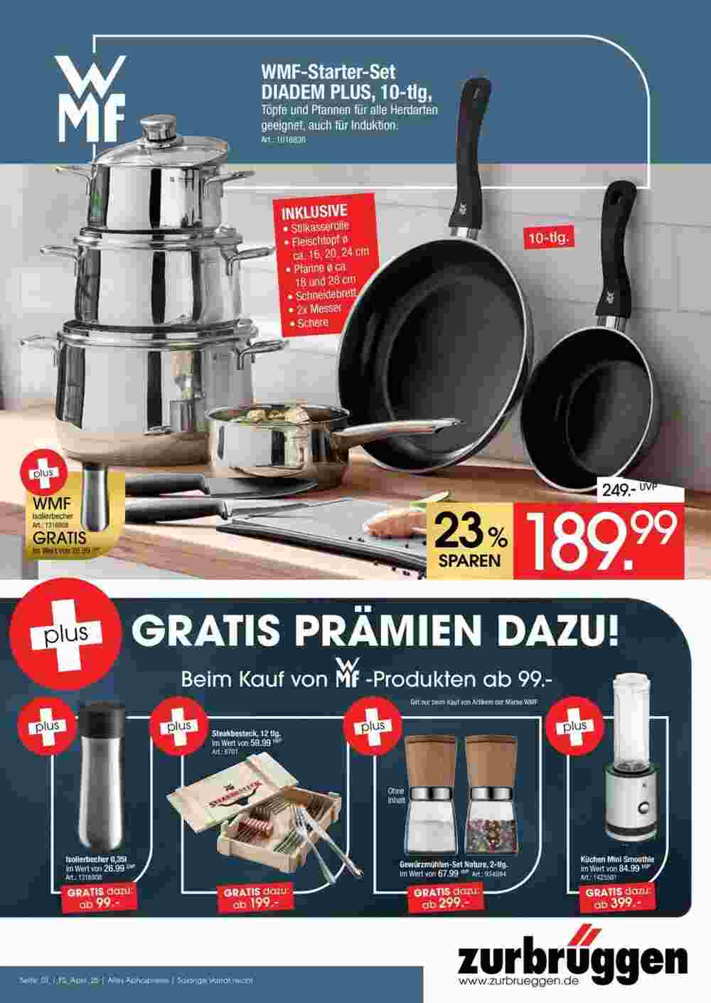 Zurbrüggen Prospekt (ab 30.04.2025) zum Blättern - Seite 1