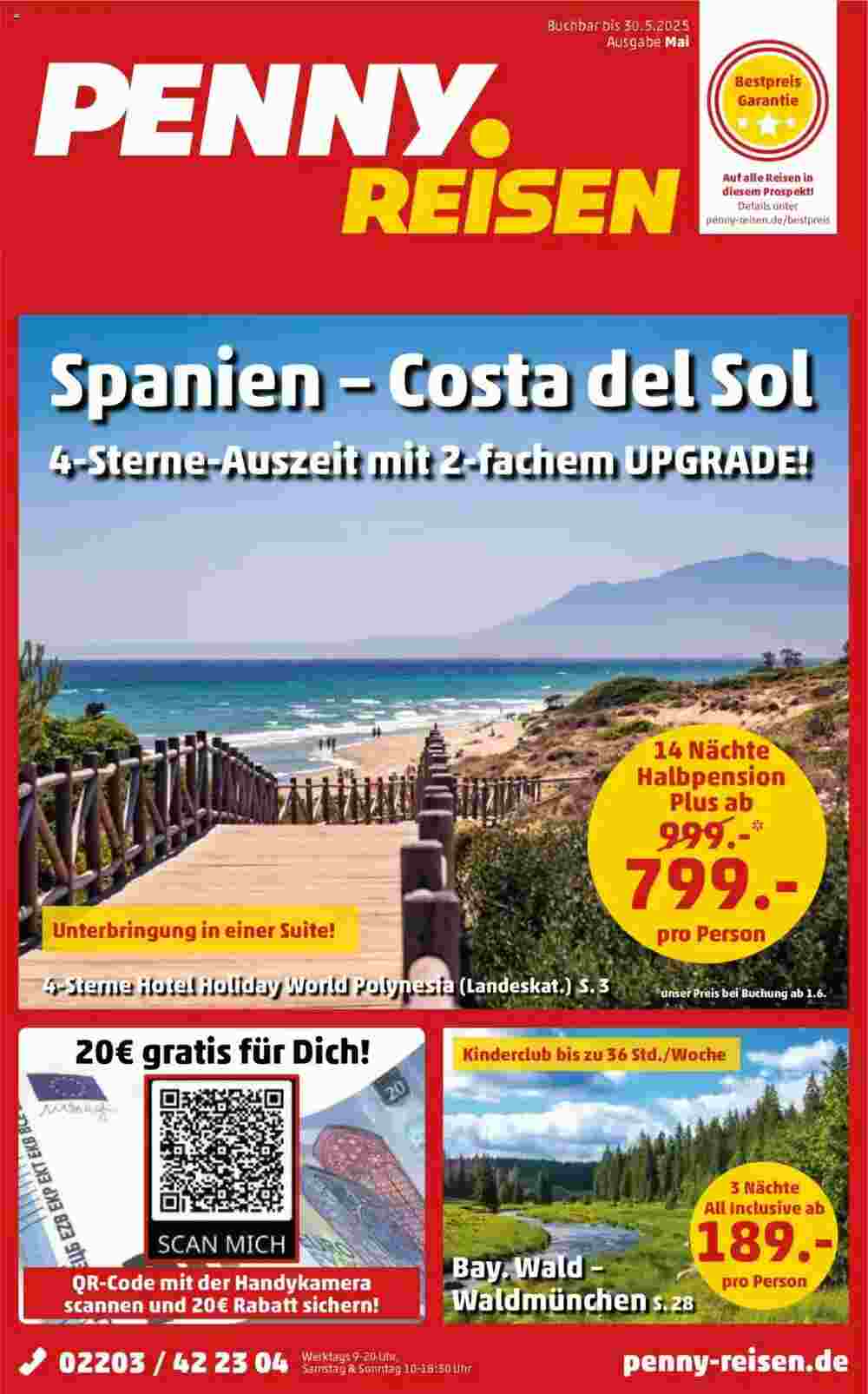 Penny Reisen Prospekt (ab 01.05.2025) zum Blättern - Seite 1