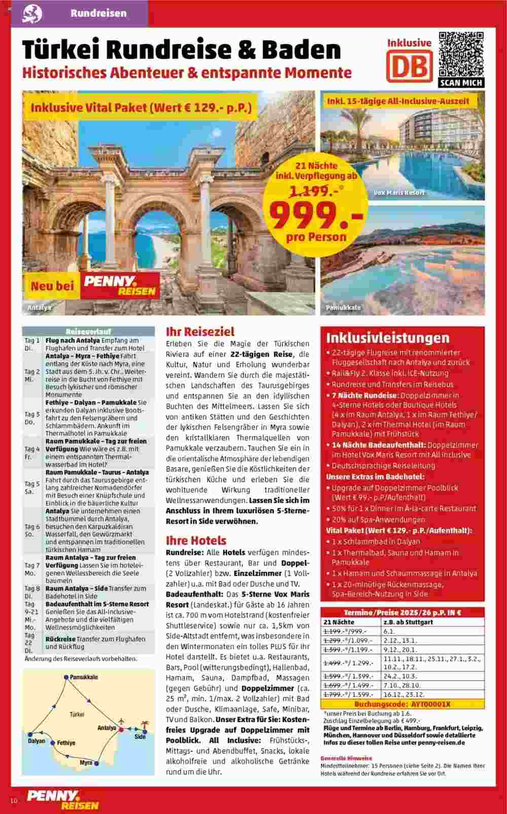 Penny Reisen Prospekt (ab 01.05.2025) zum Blättern - Seite 10