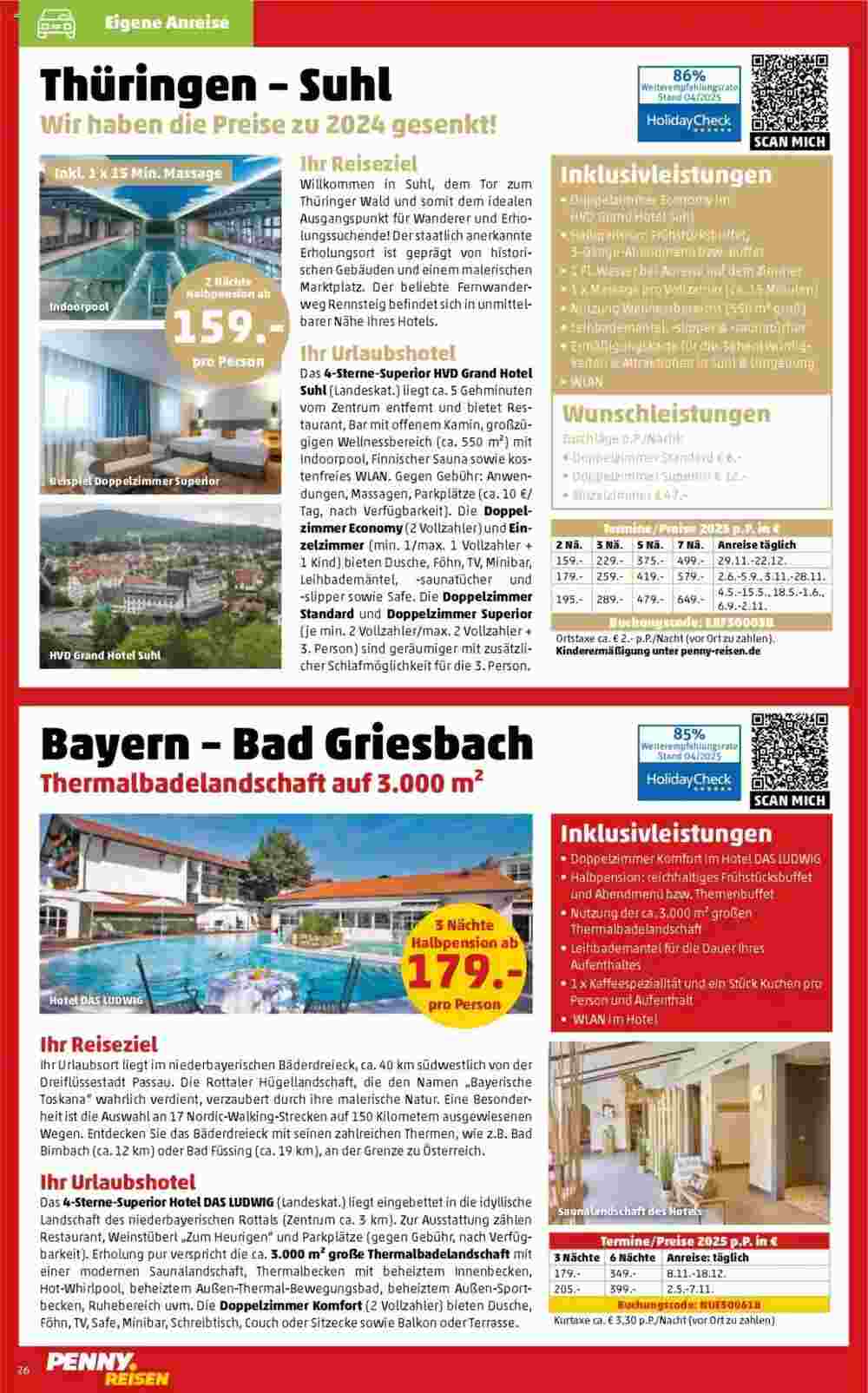Penny Reisen Prospekt (ab 01.05.2025) zum Blättern - Seite 26