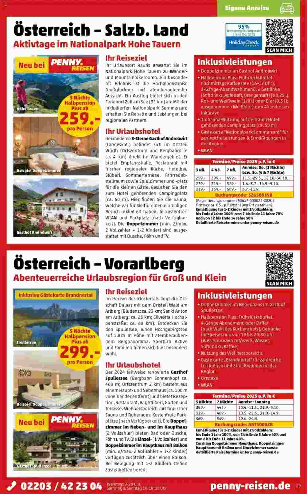 Penny Reisen Prospekt (ab 01.05.2025) zum Blättern - Seite 29