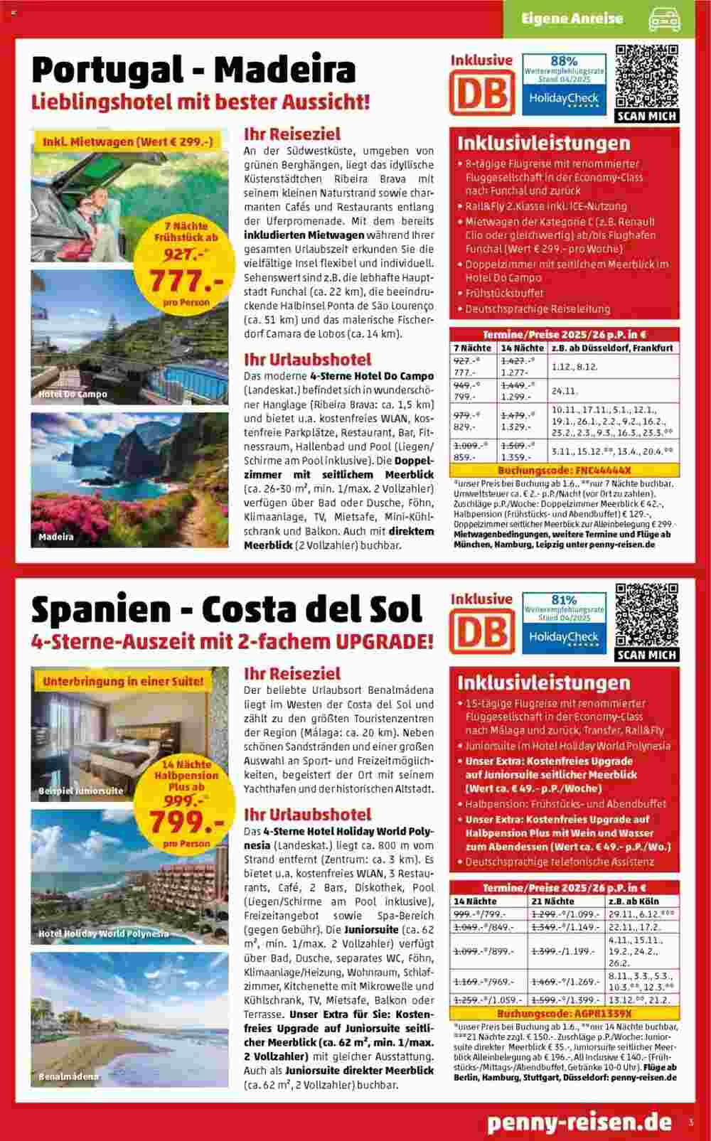Penny Reisen Prospekt (ab 01.05.2025) zum Blättern - Seite 3